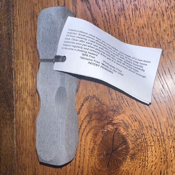 Bulletproof Pet Products Other - Bulletproof Pet Products Indestructibone Dog Chew Toy Grey Made in USA 6 Inch